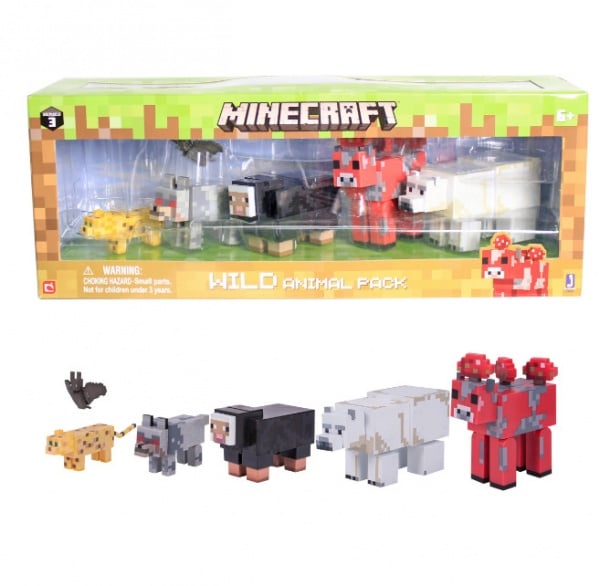 Игровой набор фигурок Wild Animal Pack "Дикие животные" Minecraft