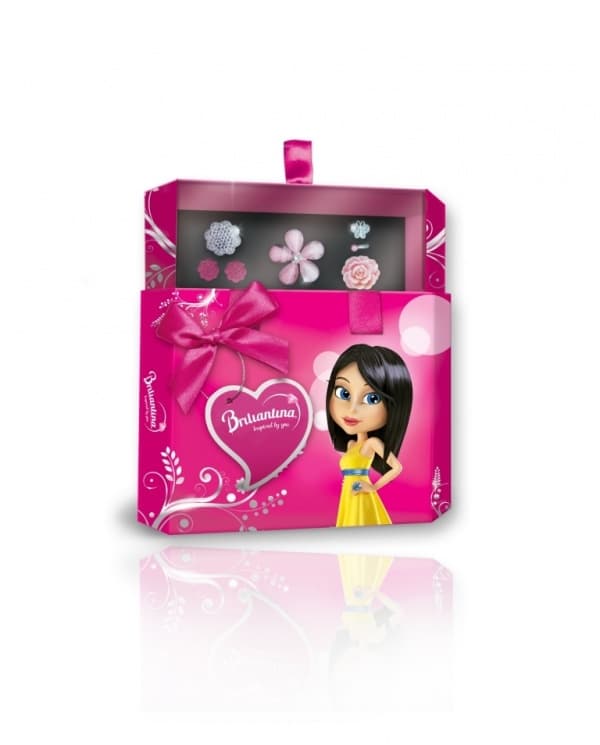 Розовая шкатулка с детской бижутерией Hex Box Briliantina
