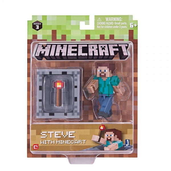 Фигурка Steve With Minecart "Стив с вагонеткой" Minecraft