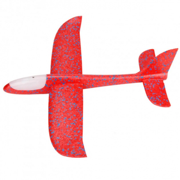 Планер- самолет метательный со световыми эффектами, красный