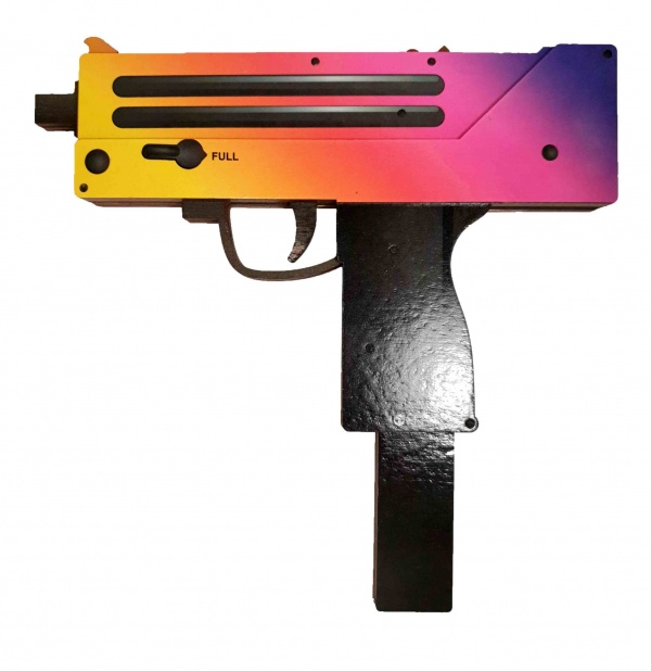Пистолет- пулемет деревянный резинкострел  MAC-10 "Градиент", CS:CO