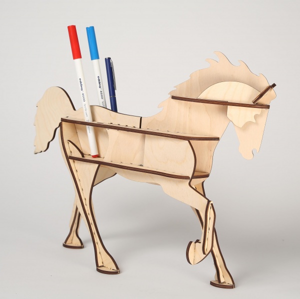 Конструктор фигура 3D из фанеры "Мини-Конь"