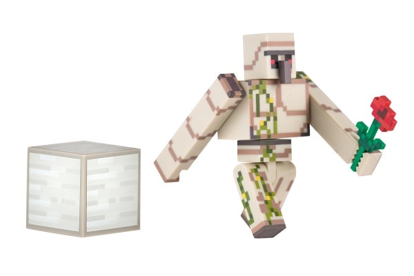 Фигурка Minecraft Iron Golem Железный голем с аксессуарами, 8см