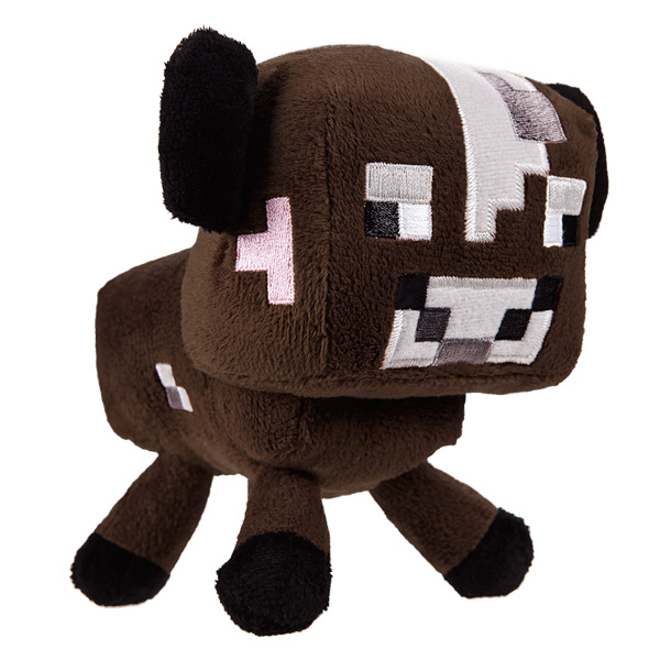 Плюшевая игрушка Minecraft Baby Mooshroom Детеныш коричневой грибной коровы, 18см