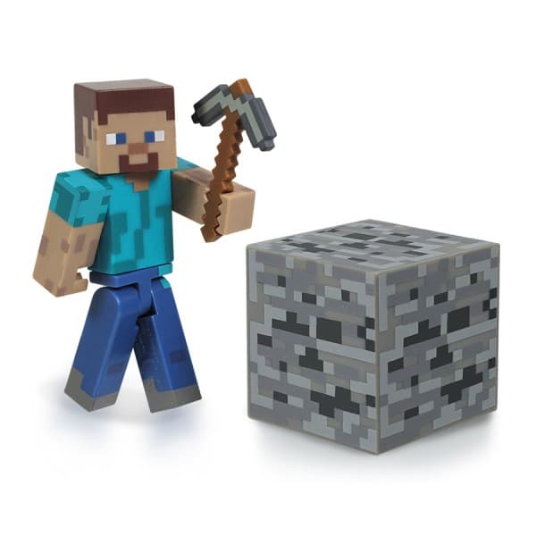 Фигурка Minecraft Steve Игрок с аксессуарами, 8см